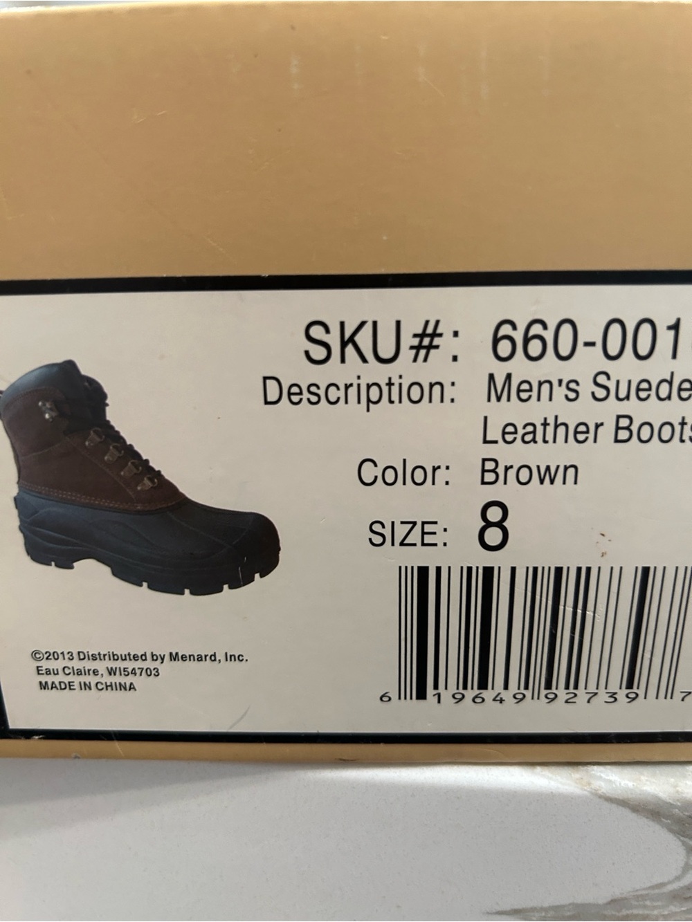 Old Mill Men's Brown Suede Leather Lace-Up Boots